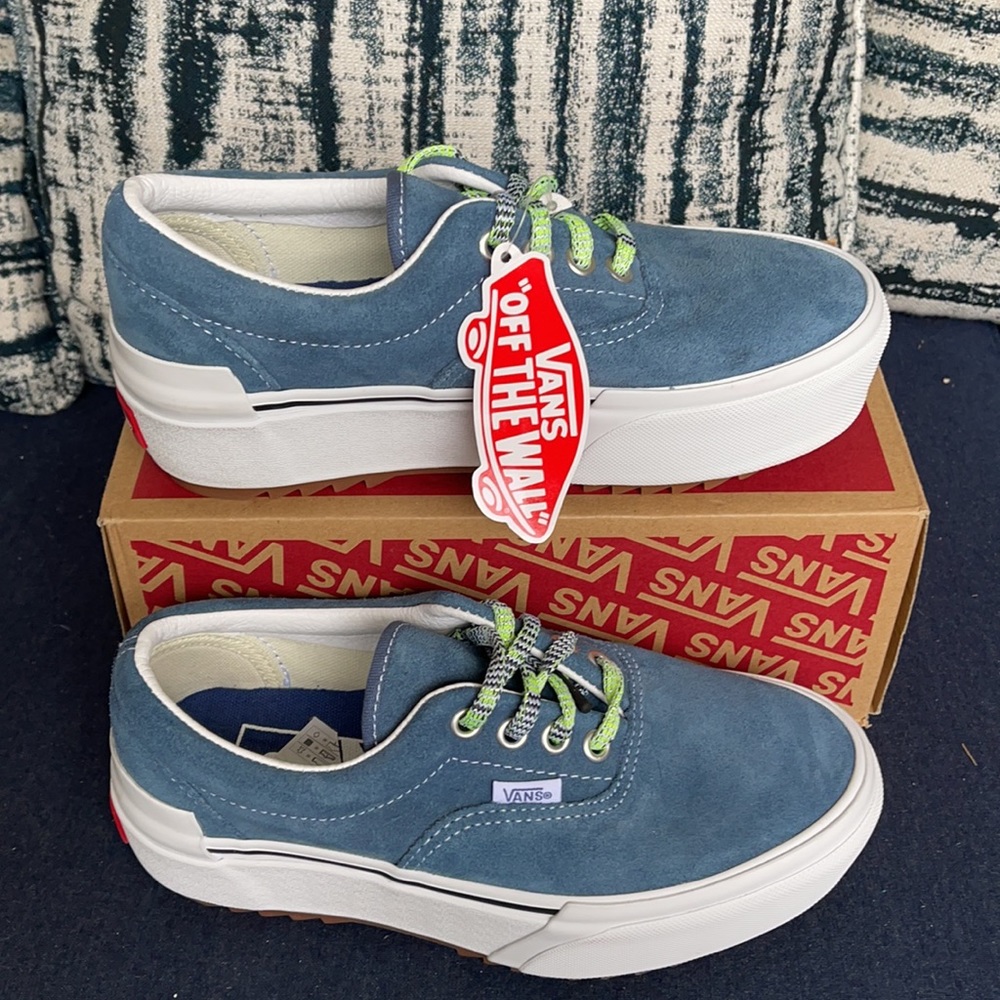 Vans Era Stacked Multi Lace Cementbl True White Mens Platforms - Picture 2 of 16